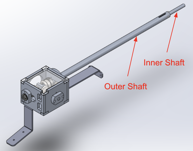 Render of the Gearbox Design 1